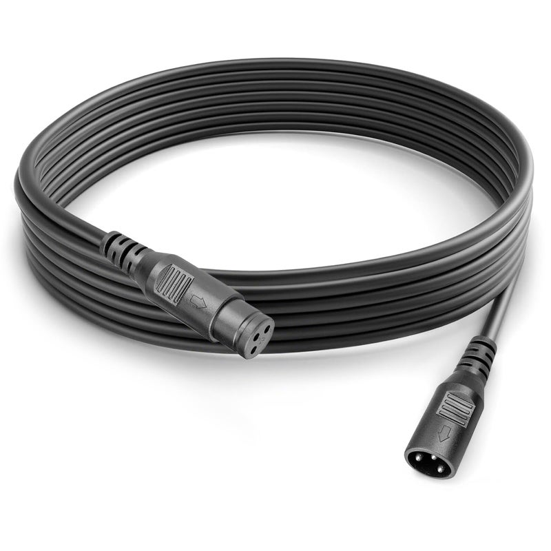 MADOWL 4 Packs 3 Pin XLR Cables Male Female XLR Patch Cable, XLR Cable 10ft 3m DMX Wire Extension Connectors Male and Female, DMX Cable with 3 Pin Connector for Stage Lights Moving Head Light LED Par Light - Image 3